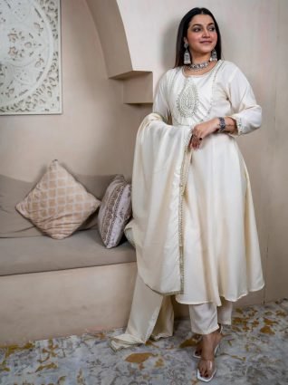 Anarkali Kurta and Pant Dupatta Set