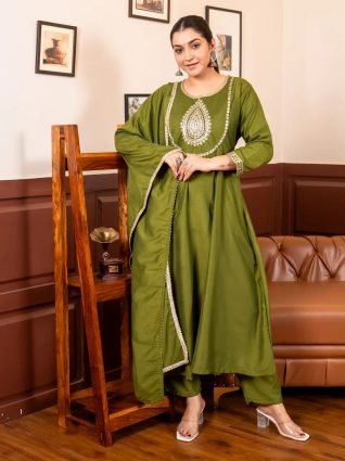 Anarkali Kurta and Pant Dupatta Set