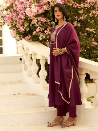 Anarkali Kurta and Pant Dupatta Set