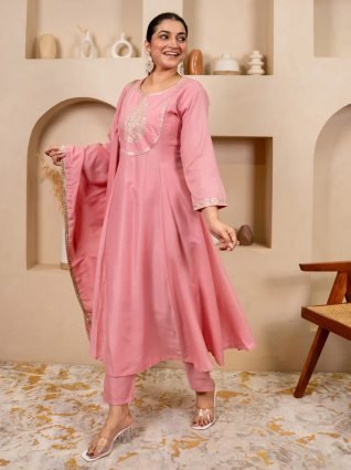 Anarkali Kurta and Pant Dupatta Set