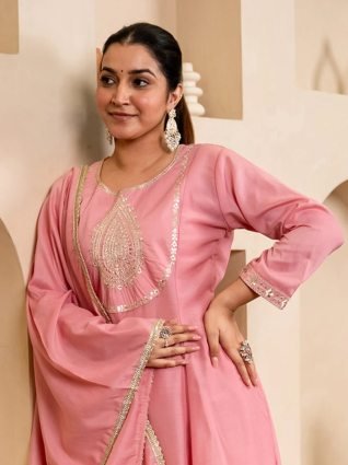 Anarkali Kurta and Pant Dupatta Set