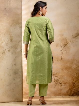 Chitralekha Chanderi Silk Blend Kurta Set