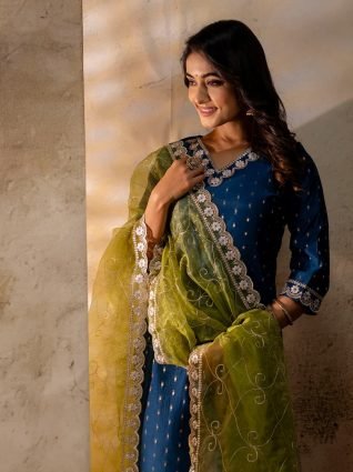 Chitta Chanderi Silk Blend Kurta Set
