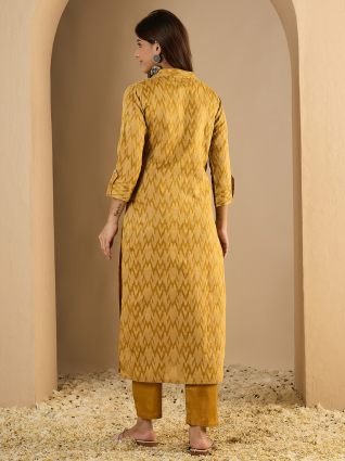 Collar Calf Length Festive   Casual Ethnic Kurta Sets for Women