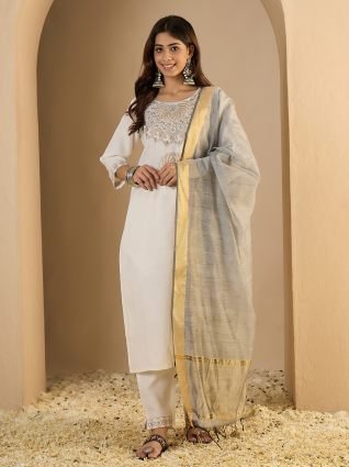  cotton Kurta with Trousers   Dupatta Suits