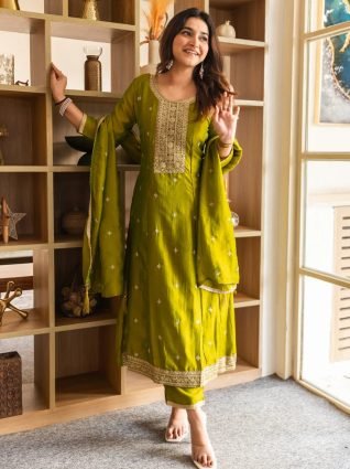  Elegant Silk Blend Anarkali Kurta Set with Embroidered Dupatta and Flowy Fit for a Stunning Look Sale price Rs 2 050 00 Regular price Rs 4 999 00