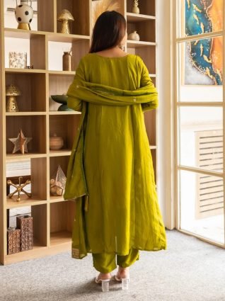 Elegant Silk Blend Anarkali Kurta Set with Embroidered Dupatta and Flowy Fit for a Stunning Look Sale price Rs 2 050 00 Regular price Rs 4 999 00