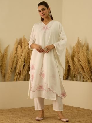 Embroidred Kurta Sets with Heavy thread Work Women Suits