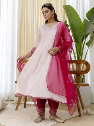  Embroidred Kurta Sets with Sequins Work Women Suits