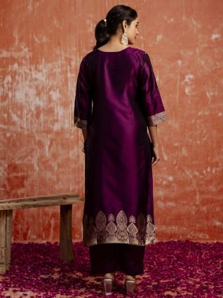Premium Kurta Set with Bottom and Dupatta Zari Work Comfortable Stylish