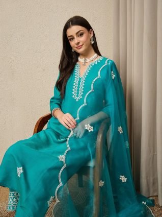 rama Viscose Rayon Kurta with Trousers   Dupatta Suits