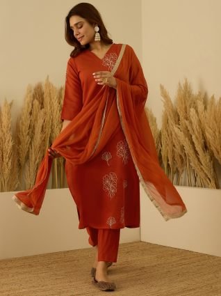  Rayon Embroidered with Sequins Straight Kurta Set with Trousers   Dupatta