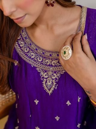 Stylish Anarkali Kurta Set Ready to Wear Soft Silk Fabric with Embroidered Dupatta Tailored Fit