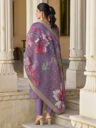 Viscose Silk Embroidery Straight Kurta Pant with Dupatta Suits