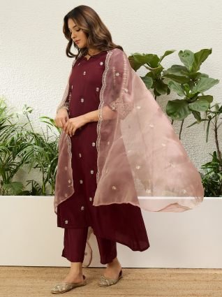 Women Anarkali Kurta with Pant   Dupatta Suits  Festive Ethnic Set