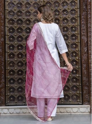 Women Chanderi Kurta   Pant Dupatta Set