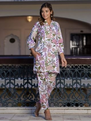 Women Cotton Blend Kurta Pant  Set