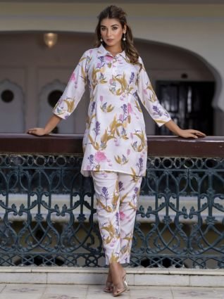 Women Cotton Blend Kurta Pant  Set