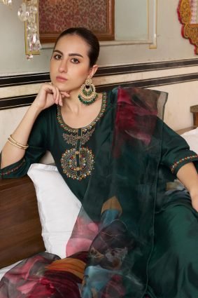 Women Kurta and Pant Sets Cotton Silk Fabric