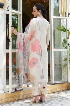 Women Kurta and Pant Sets Cotton Silk Fabric