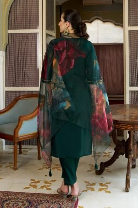 Women Kurta and Pant Sets Cotton Silk Fabric