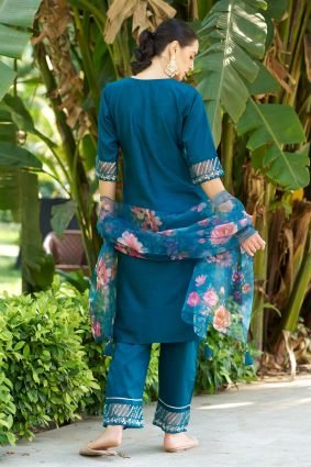 Women Kurta and Pant Sets Cotton Silk Fabric