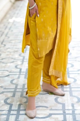 Women Kurta and Pant Sets Dupatta Viscose Rayon Silk Blend with Handwork