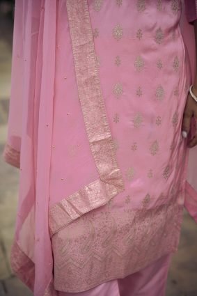 Women Kurta and Pant Sets Dupatta Viscose Rayon Silk Blend with Handwork