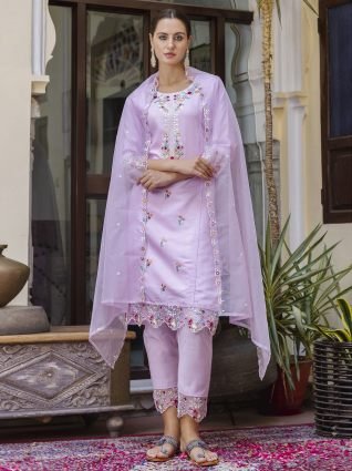 Women Kurta and Pant Sets Viscose Roman Silk Fabric