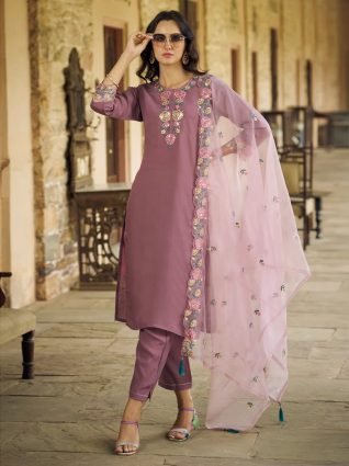 Women Kurta and Pant Sets Viscos Roman Silk Fabric