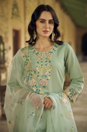 Women Kurta and Pant Sets Viscos Roman Silk Fabric