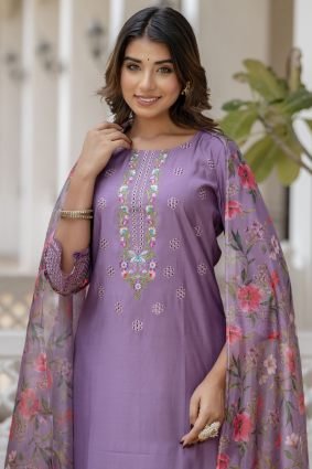 Women Kurta and Pant Sets Viscose Roman Silk Fabric