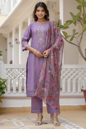 Women Kurta and Pant Sets Viscose Roman Silk Fabric