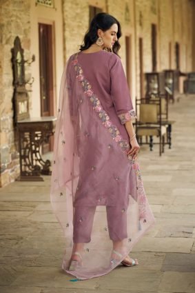 Women Kurta and Pant Sets Viscos Roman Silk Fabric