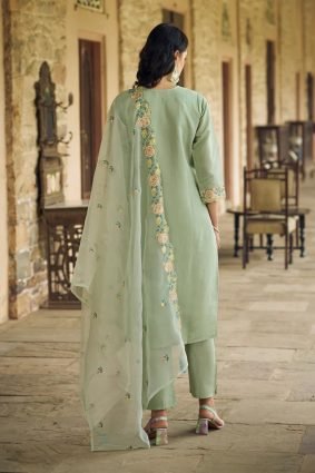 Women Kurta and Pant Sets Viscos Roman Silk Fabric