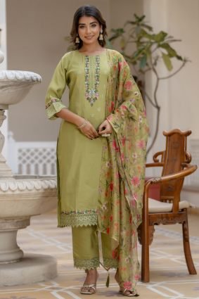 Women Kurta and Pant Sets Viscose Roman Silk Fabric