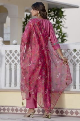 Women Kurta and Pant Sets Viscose Roman Silk Fabric