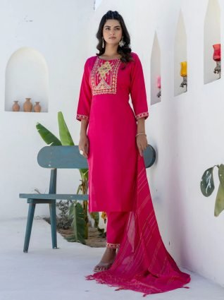 Women Kurta and Trousers Pant Sets Cotton Blend