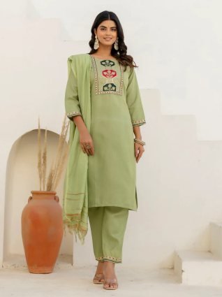 Women Kurta and Trousers Pant Sets Cotton Blend