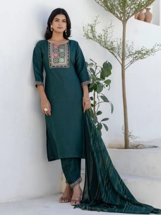 Women Kurta and Trousers Pant Sets Cotton Blend