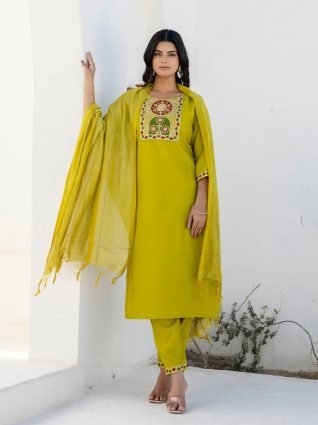 Women Kurta and Trousers Pant Sets Cotton Blend