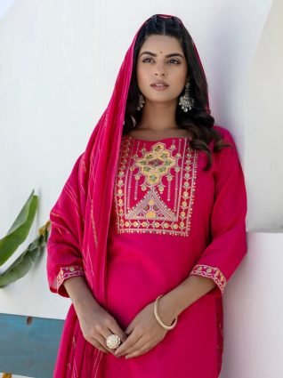 Women Kurta and Trousers Pant Sets Cotton Blend