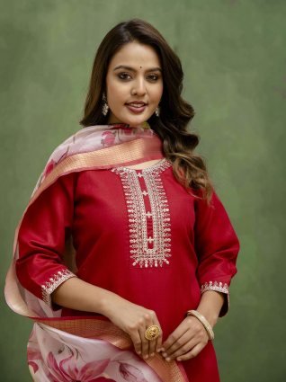 Women Kurta and Trousers Pant Sets Cotton Blend