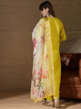 Women Kurta and Trousers Pant Sets Cotton Blend
