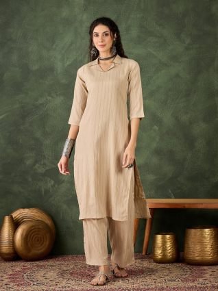Women s Office  Festive Wear Rani Straight Kurta   Pant  Co ord Set