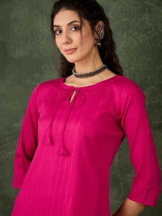 Women s Office  Festive Wear Rani Straight Kurta   Pant  Co ord Set