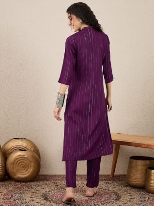 Women s Office  Festive Wear Rani Straight Kurta   Pant  Co ord Set