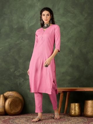 Women s Office  Festive Wear Rani Straight Kurta   Pant  Co ord Set