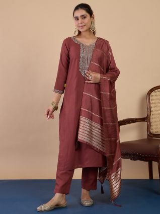Women   s Traditional Kurta Pant Set with Dupatta