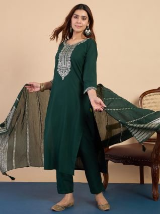 Women   s Traditional Kurta Pant Set with Dupatta